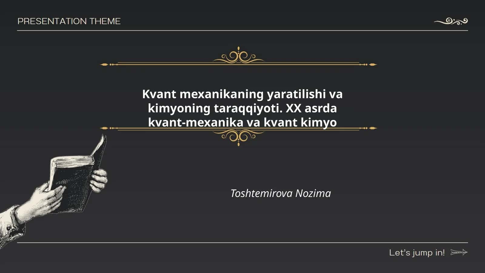 Kvant mexanikaning yaratilishi va kimyoning taraqqiyoti