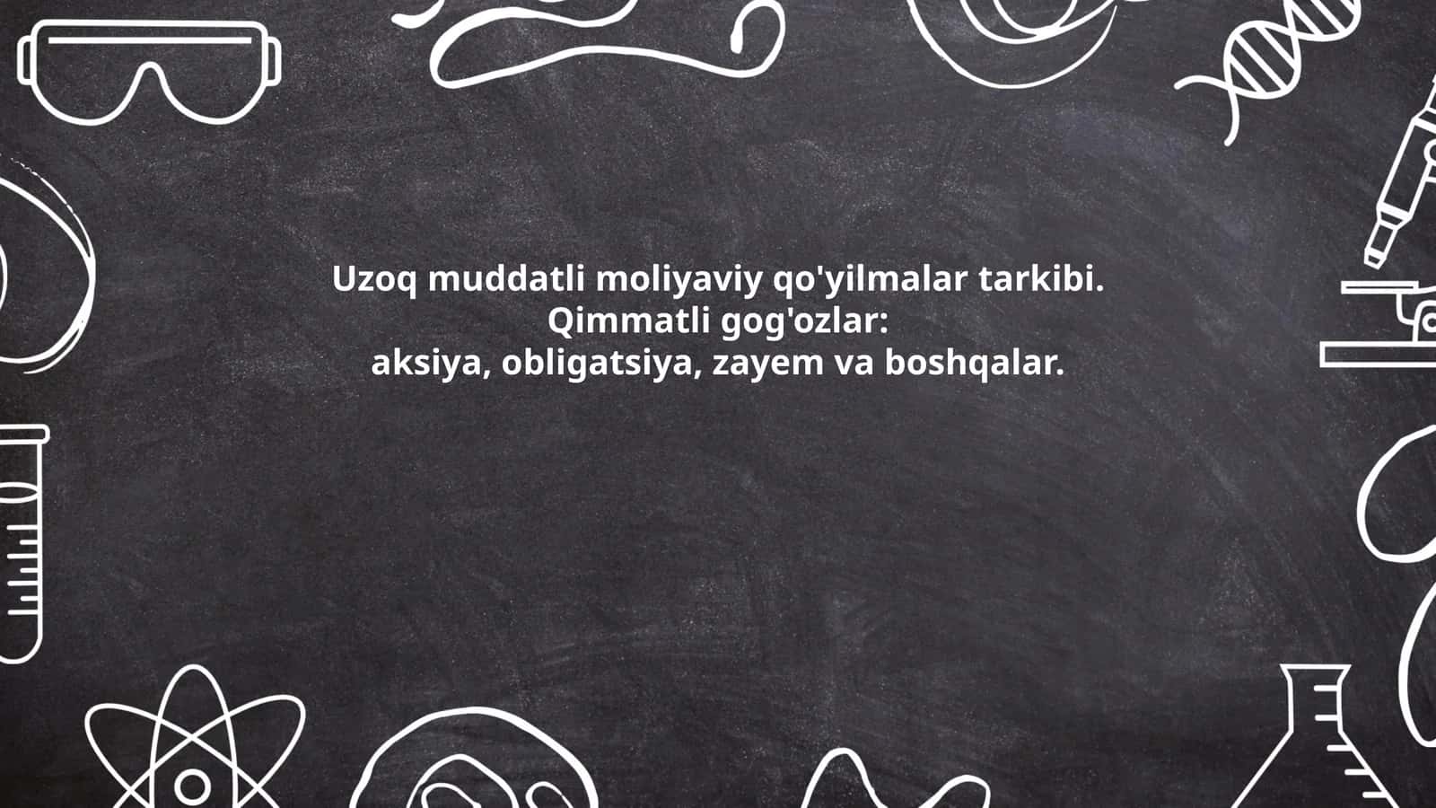 Uzoq muddatli moliyaviy qo'yilmalar