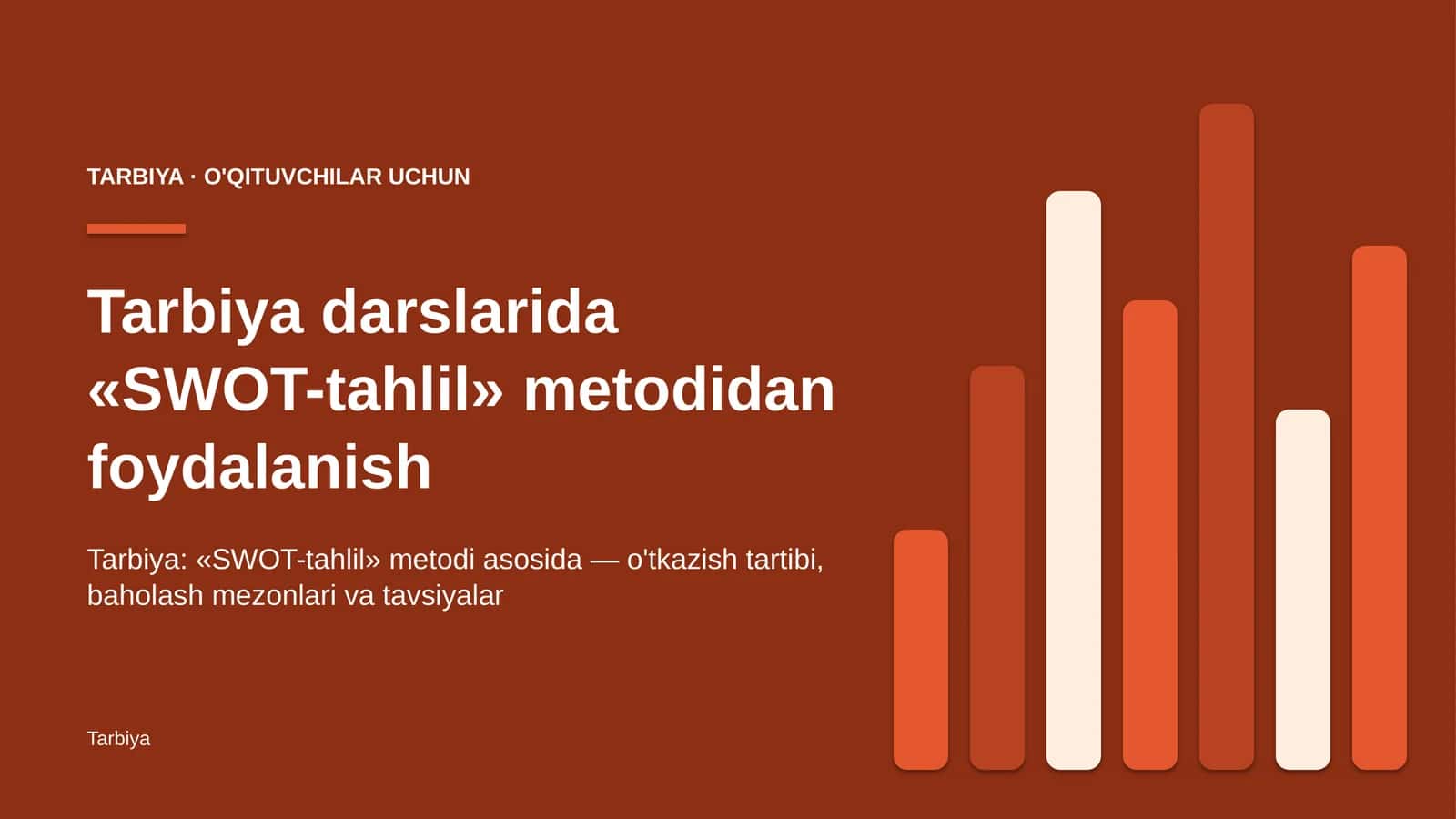 tarbiya darslarida swot tahlil metodidan foydalanish 6086
