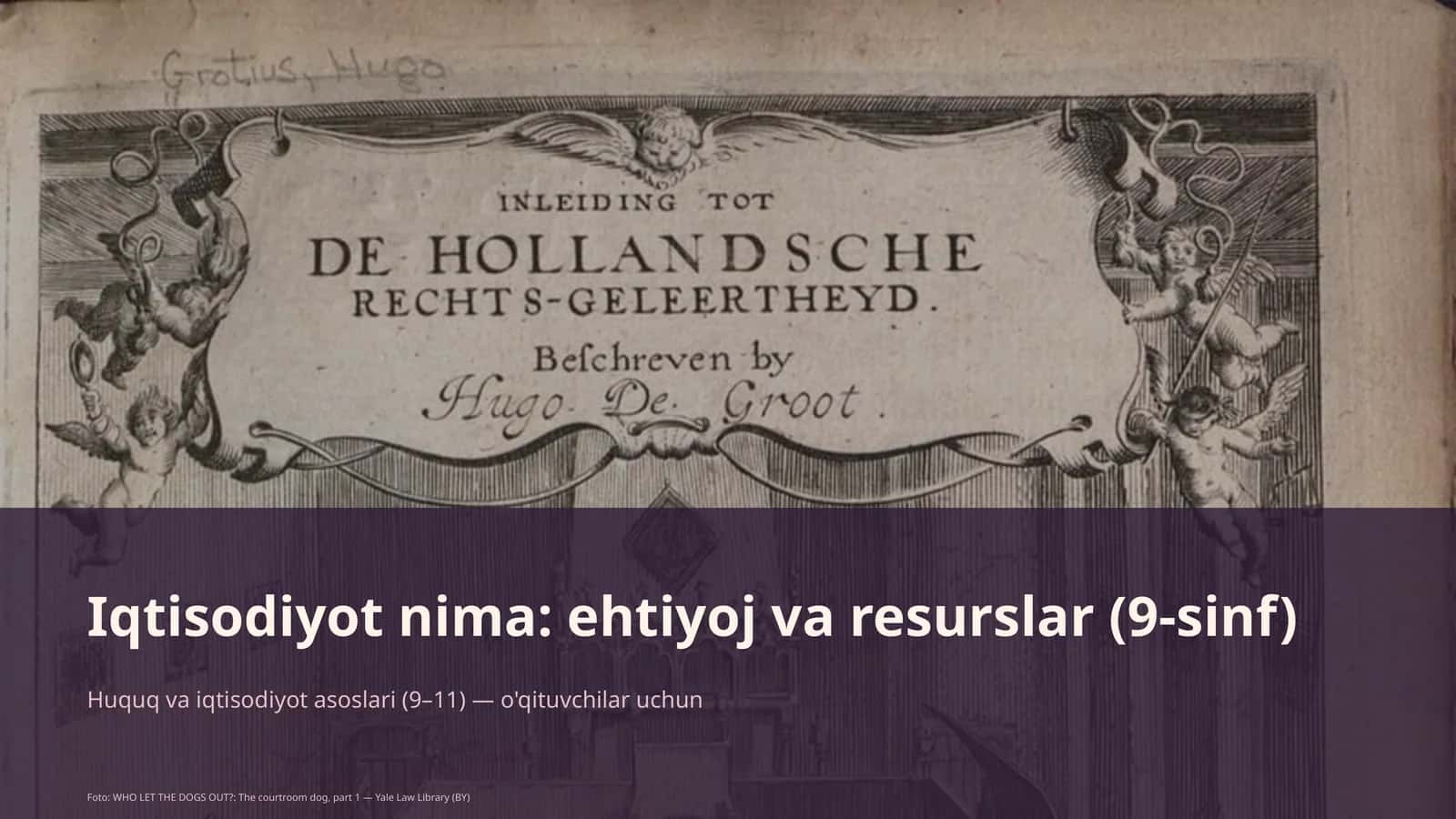 Huquq va iqtisodiyot asoslari (9–11) — o'qituvchilar uchun