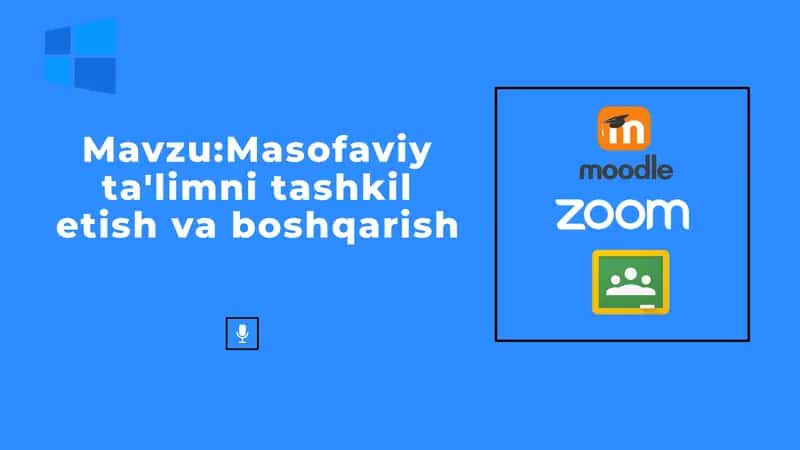 Masofaviy ta'limni tashkilotish va boshqarish