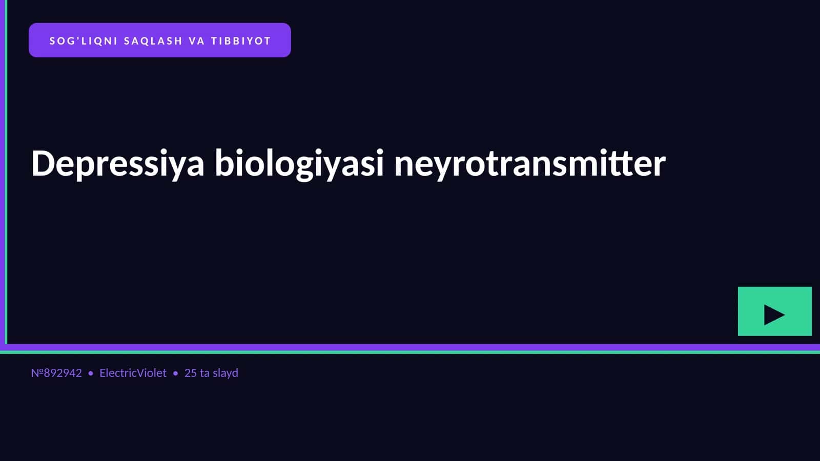 Depressiya biologiyasi neyrotransmitter