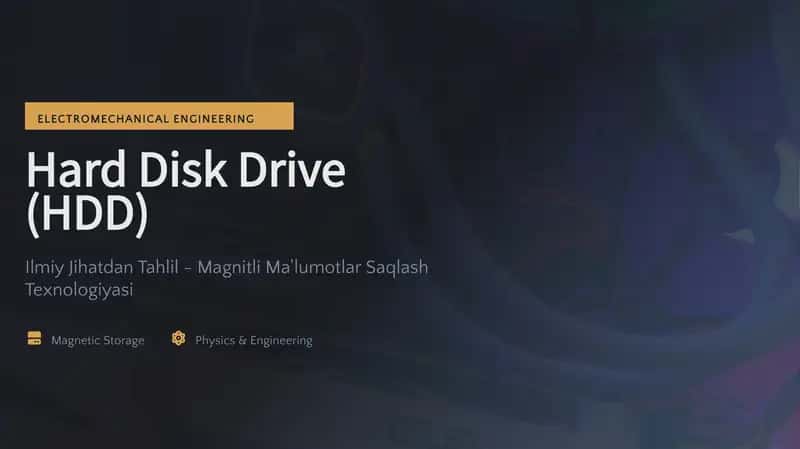 HDD hard disk drive - Magnitli Ma'lumotlar Saqlash Texnologiyasi