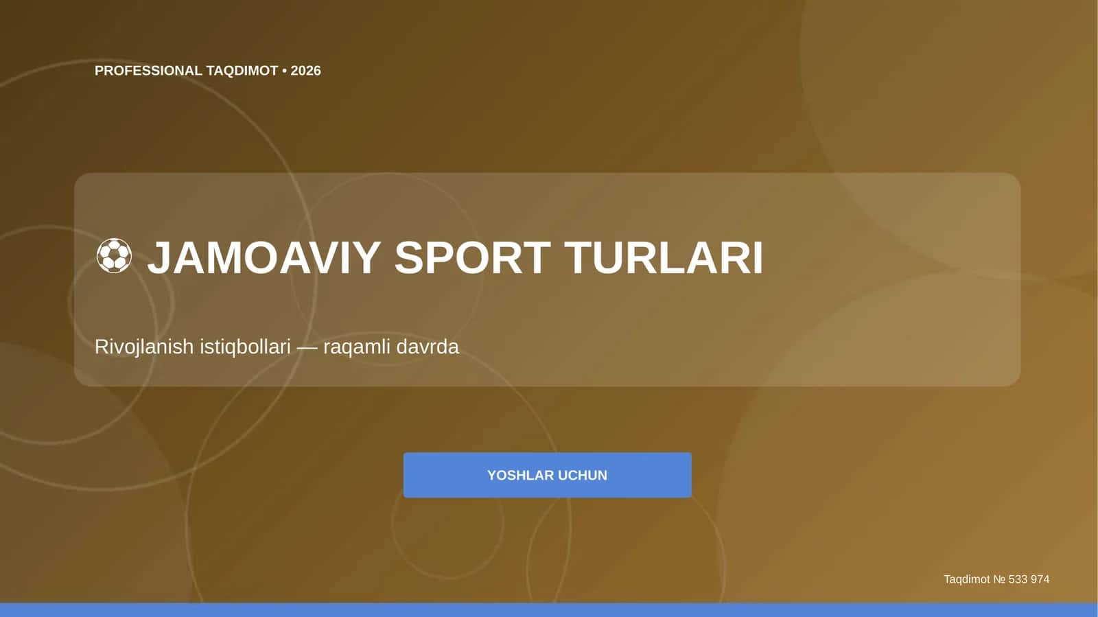 Jamoaviy sport turlari: rivojlanish istiqbollari
