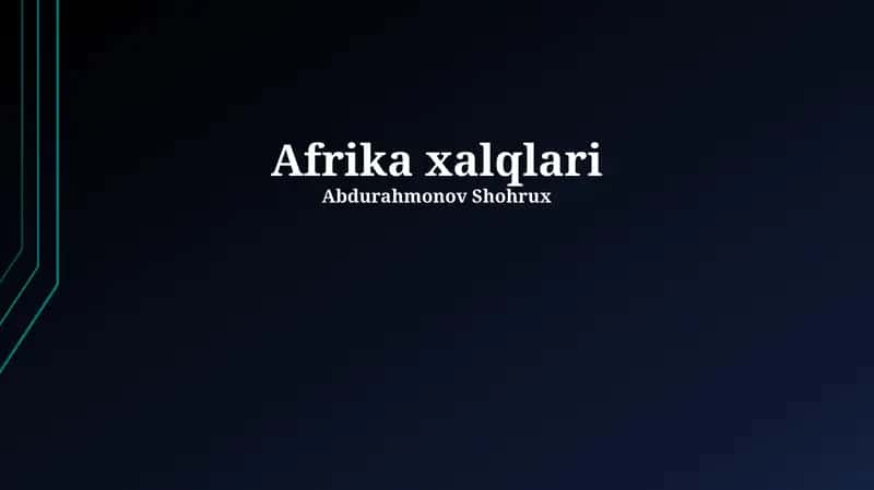 Afrika xalqlari