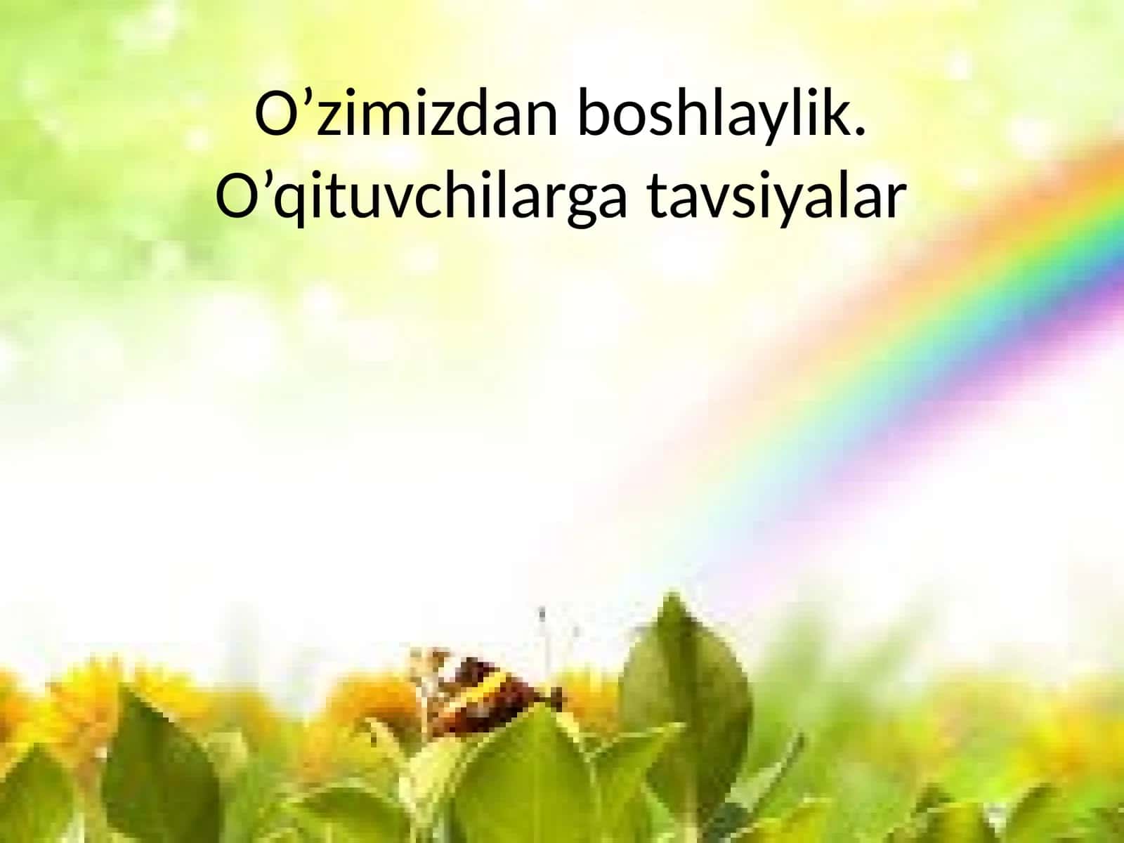 O‘qituvchilar uchun ta'lim materiallari
