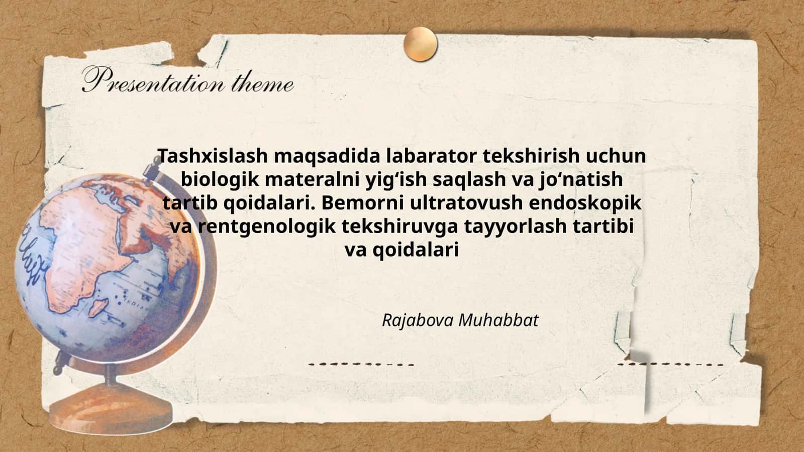 Tashxislash maqsadida labarator tekshirish