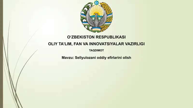 Tsellyuloza efirlarini olish
