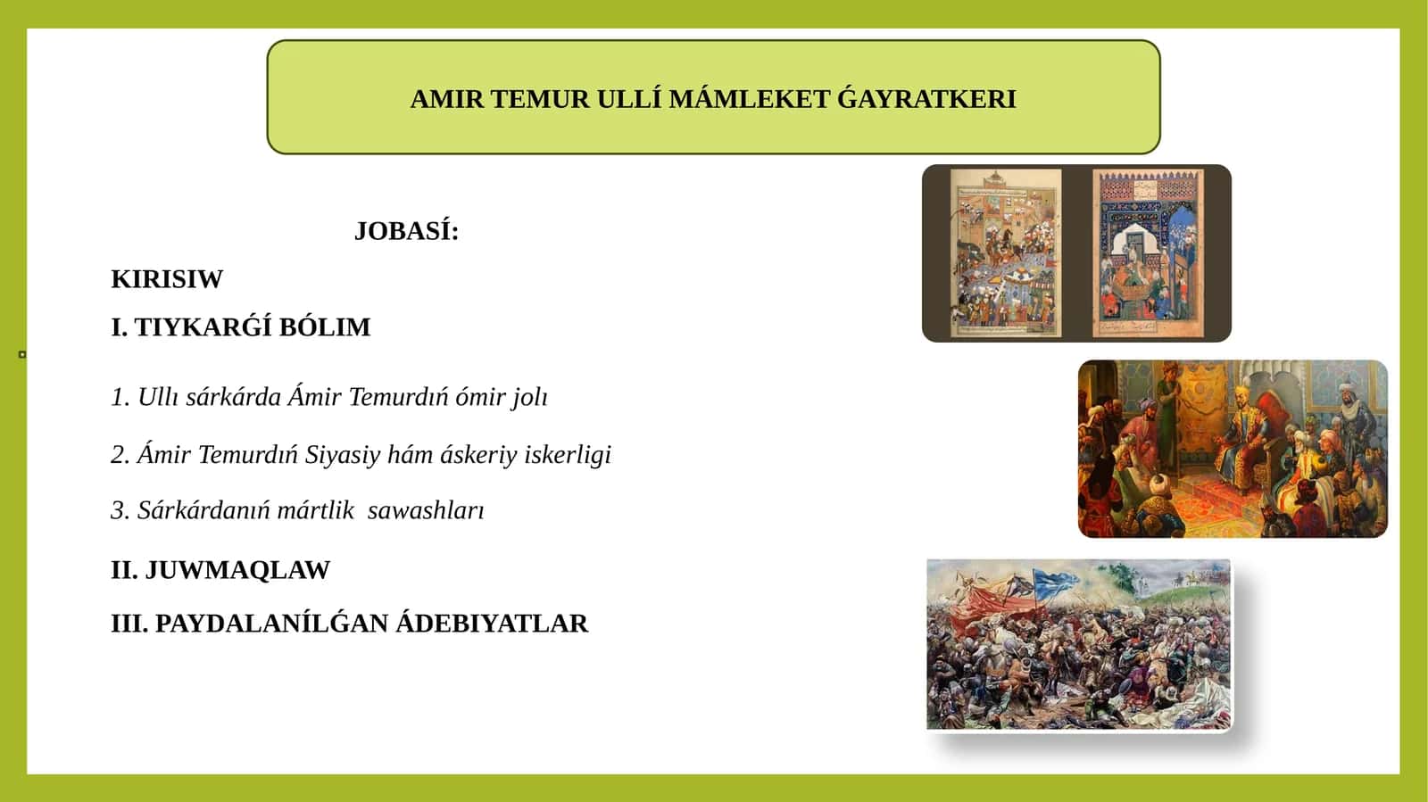 Ámir Temur ullı mámleket ǵayratkeri