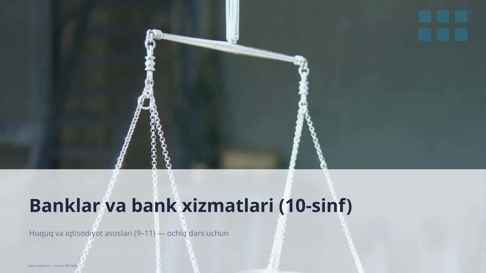 Banklar va bank xizmatlari (10-sinf)