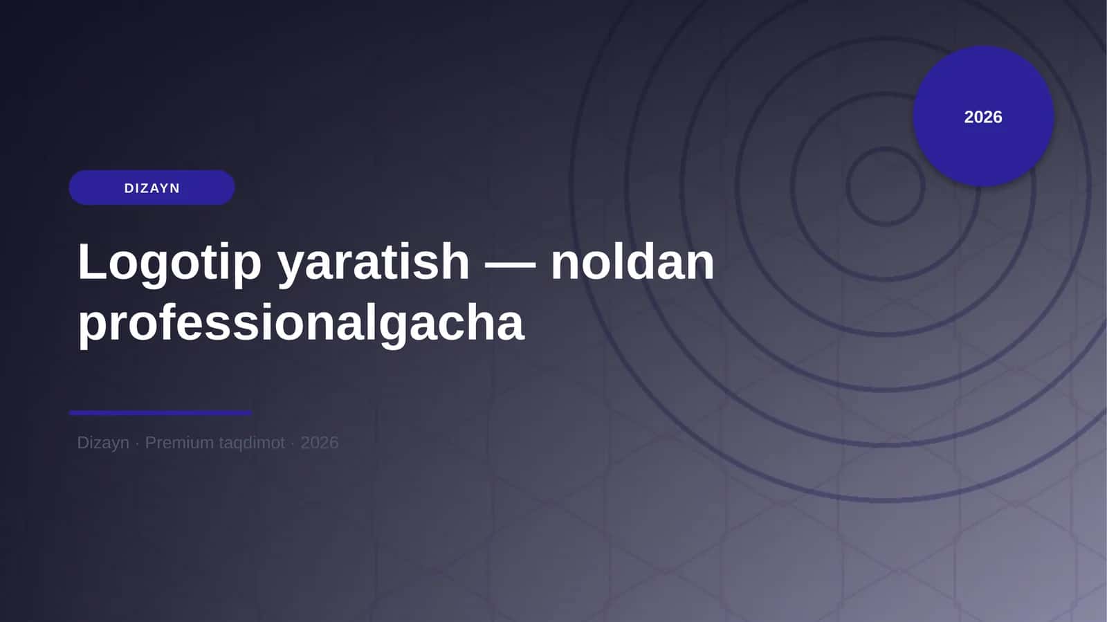 Logotip yaratish — noldan professionalgacha
