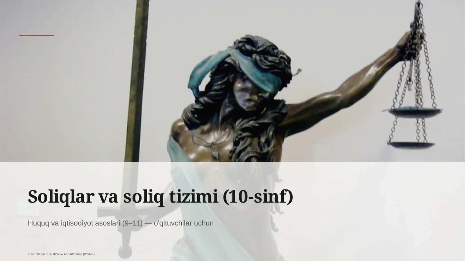 Soliqlar va soliq tizimi (10-sinf)