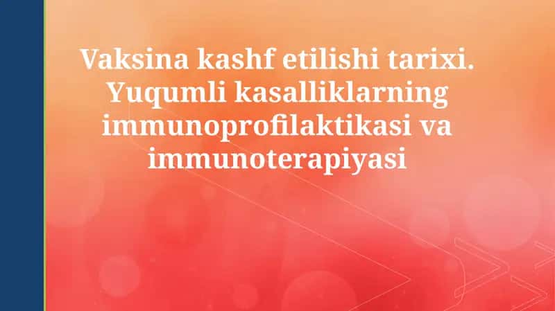 Vaksina kashf etilishi tarixi
