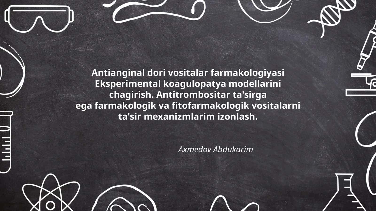 Antianginal dori vositalar farmakologiyasi