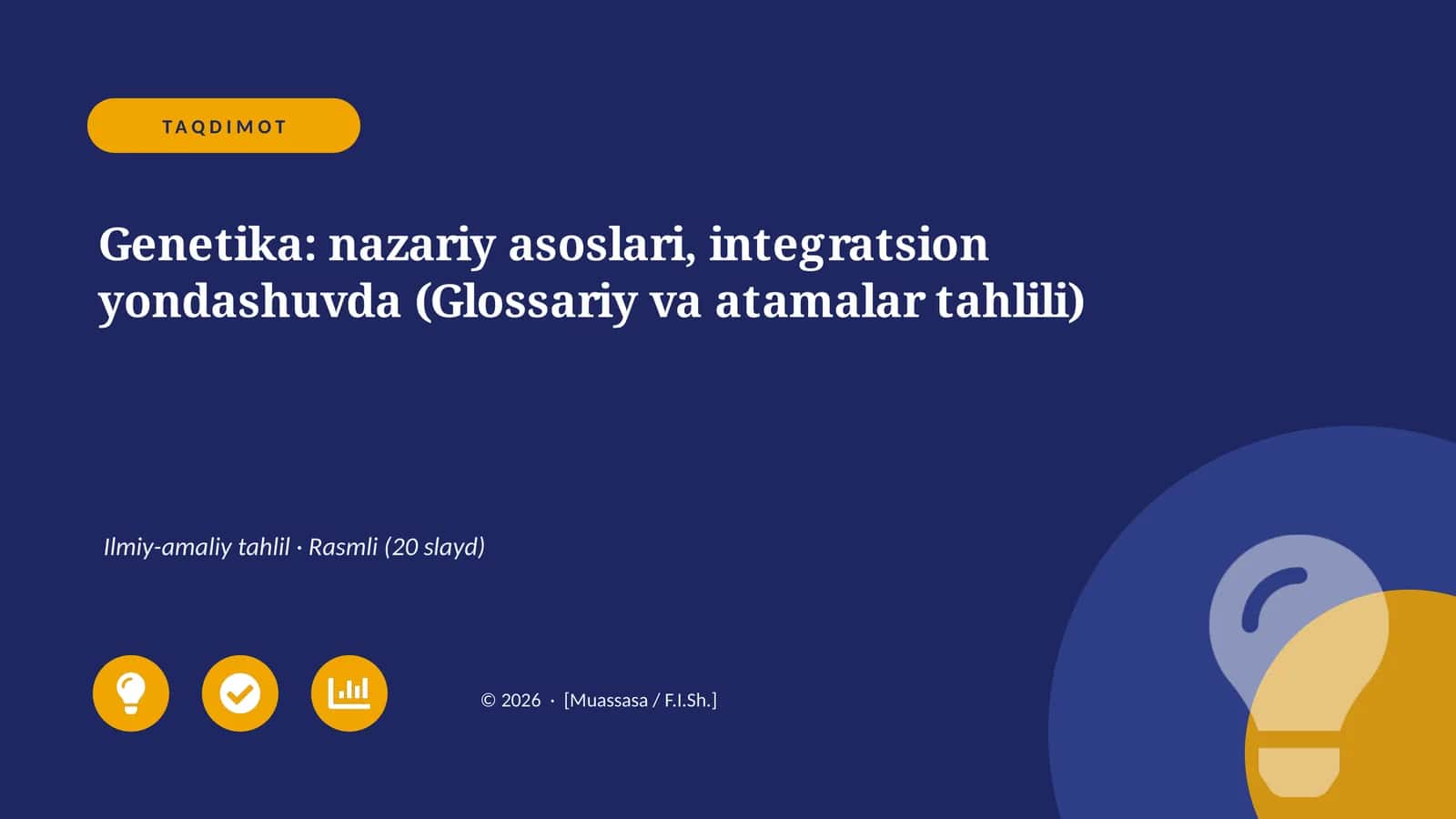 Genetika: nazariy asoslari, integratsion yondashuvda (Glossariy va atamalar tahlili)