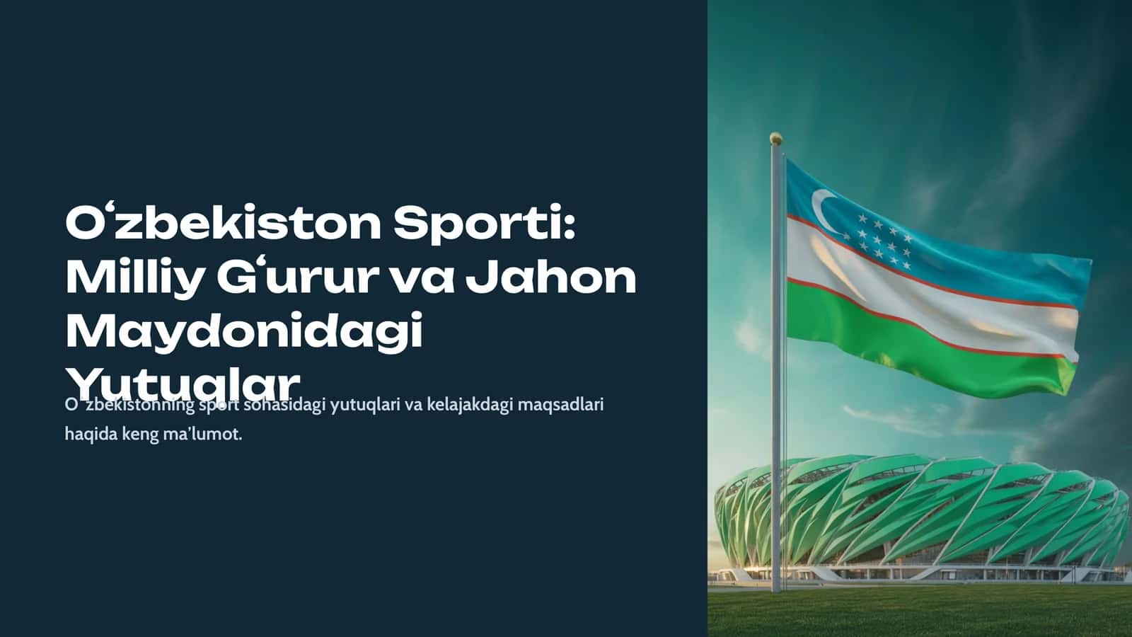 Oʻzbekiston Sporti: Milliy Gʻurur va Jahon Maydonidagi Yutuqlar
