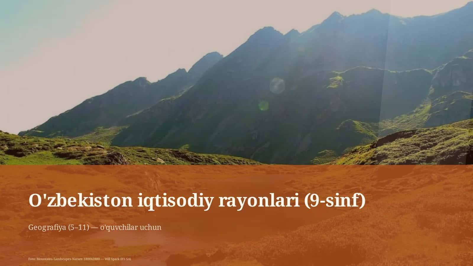 O'zbekiston iqtisodiy rayonlari (9-sinf)