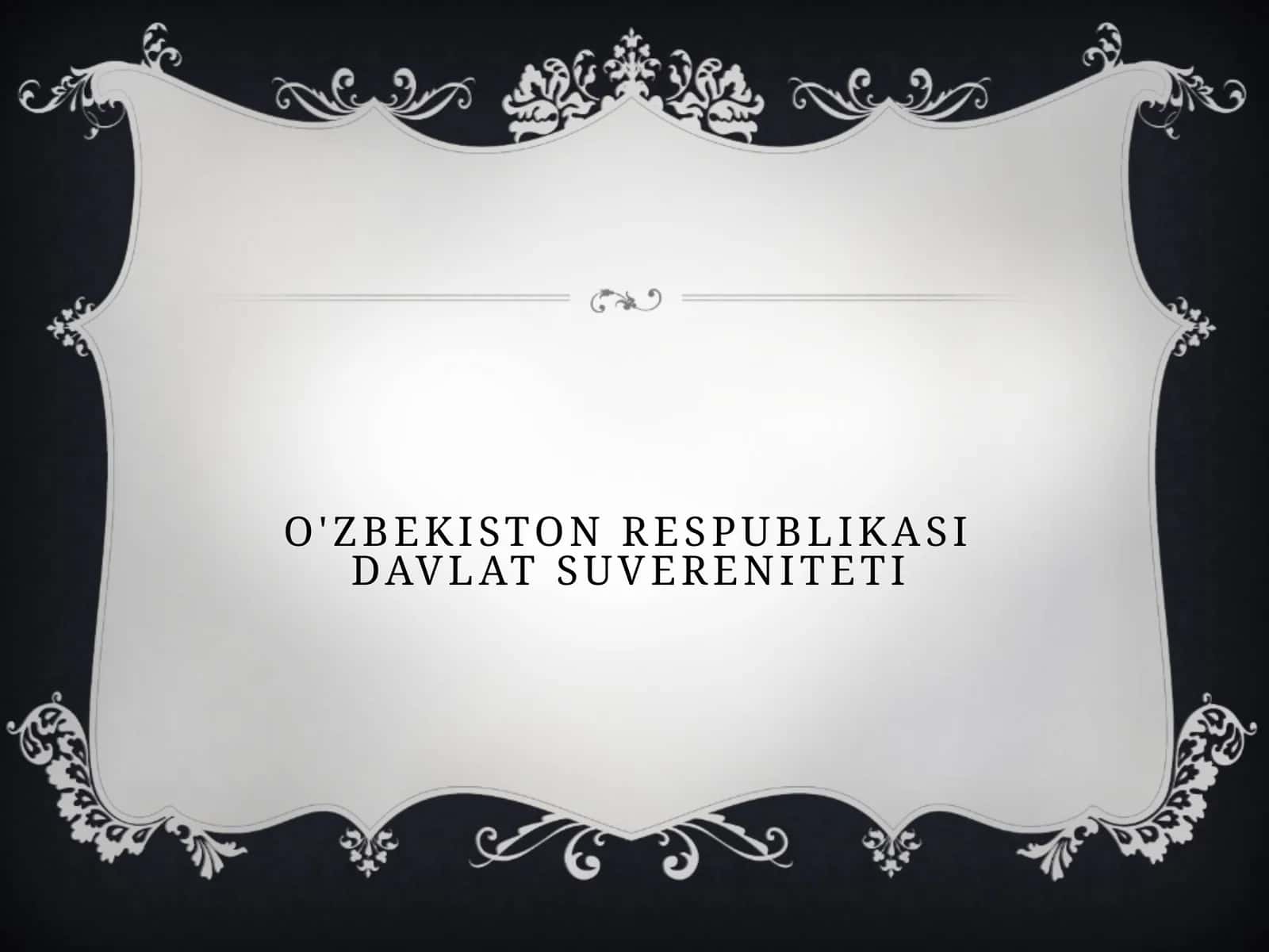 O'zbekiston Respublikasi Davlat Suvereniteti