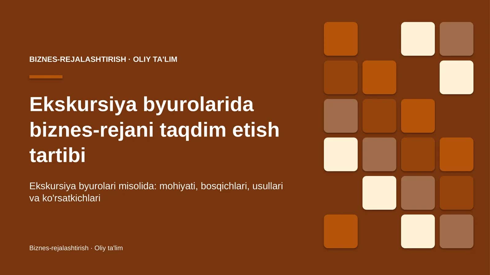 ekskursiya byurolarida biznes rejani taqdim etish tartibi 7485