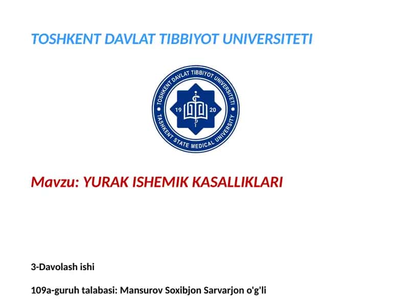 YURAK ISHEMIK KASALLIKLARI