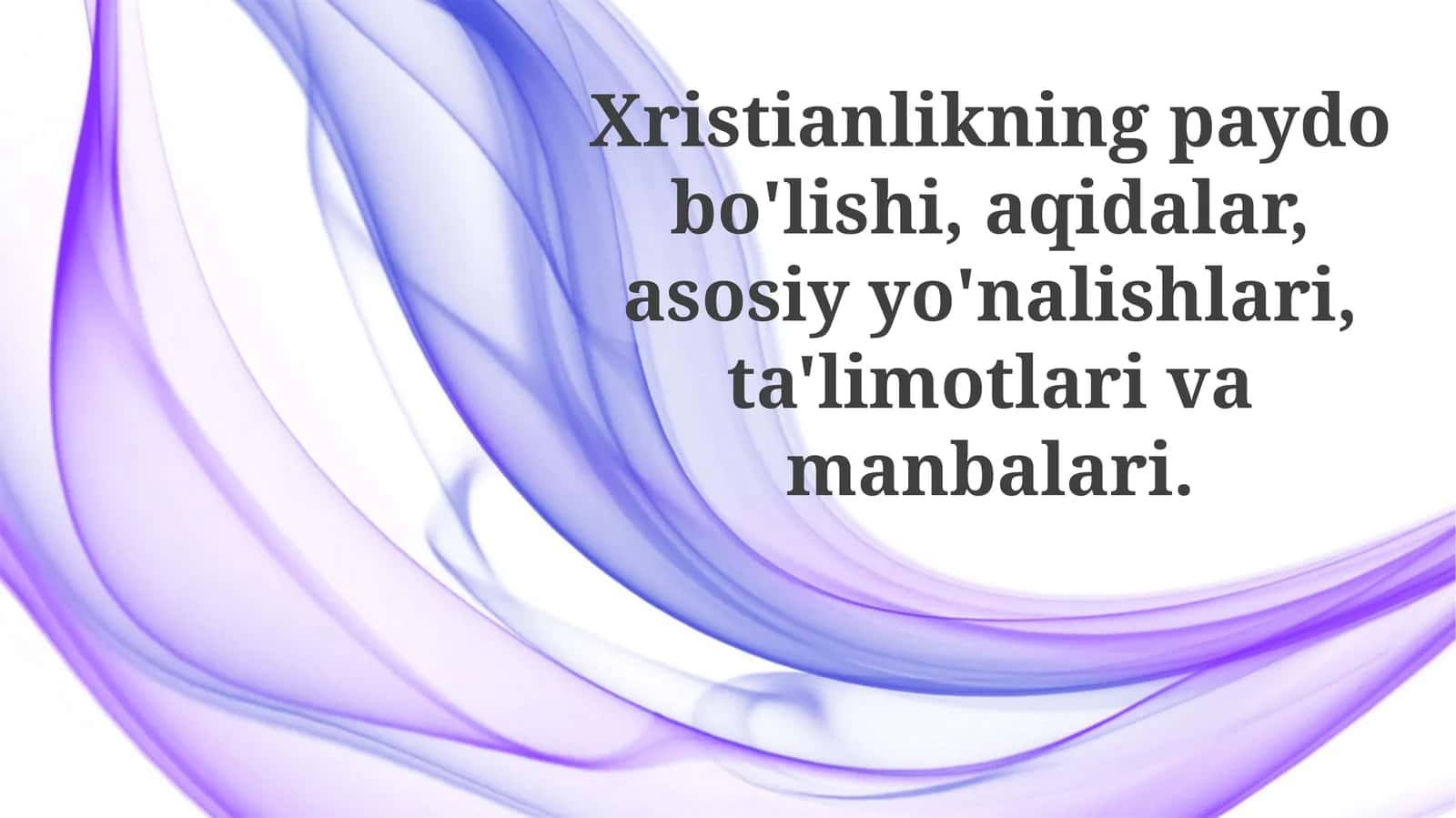 Xristianlikning kelib chiqishi