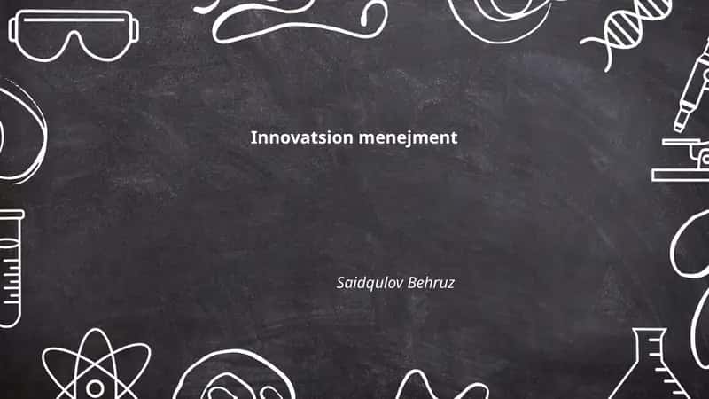 Innovatsion menejment nazariyalari