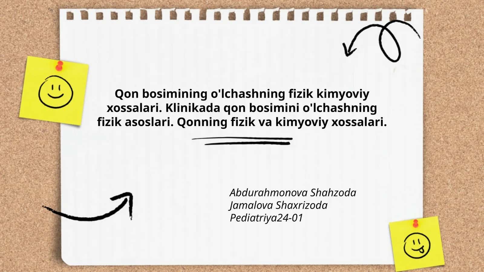 Qon bosimining o'lchashning fizik kimyoviy xossalari