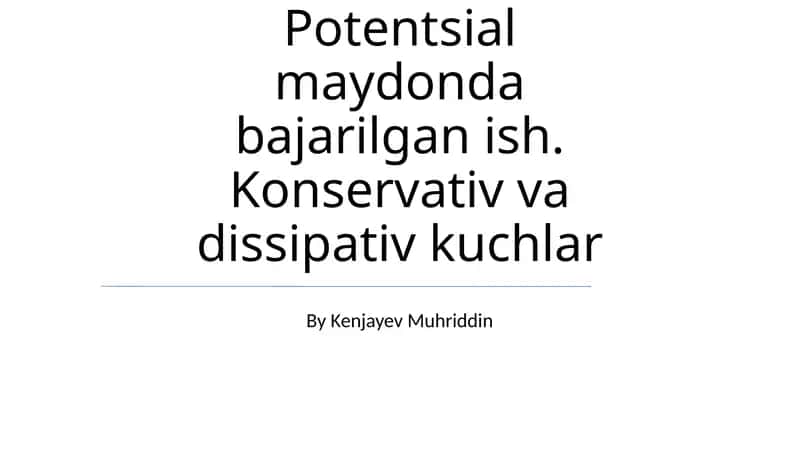 Dissipativ Kuchlar
