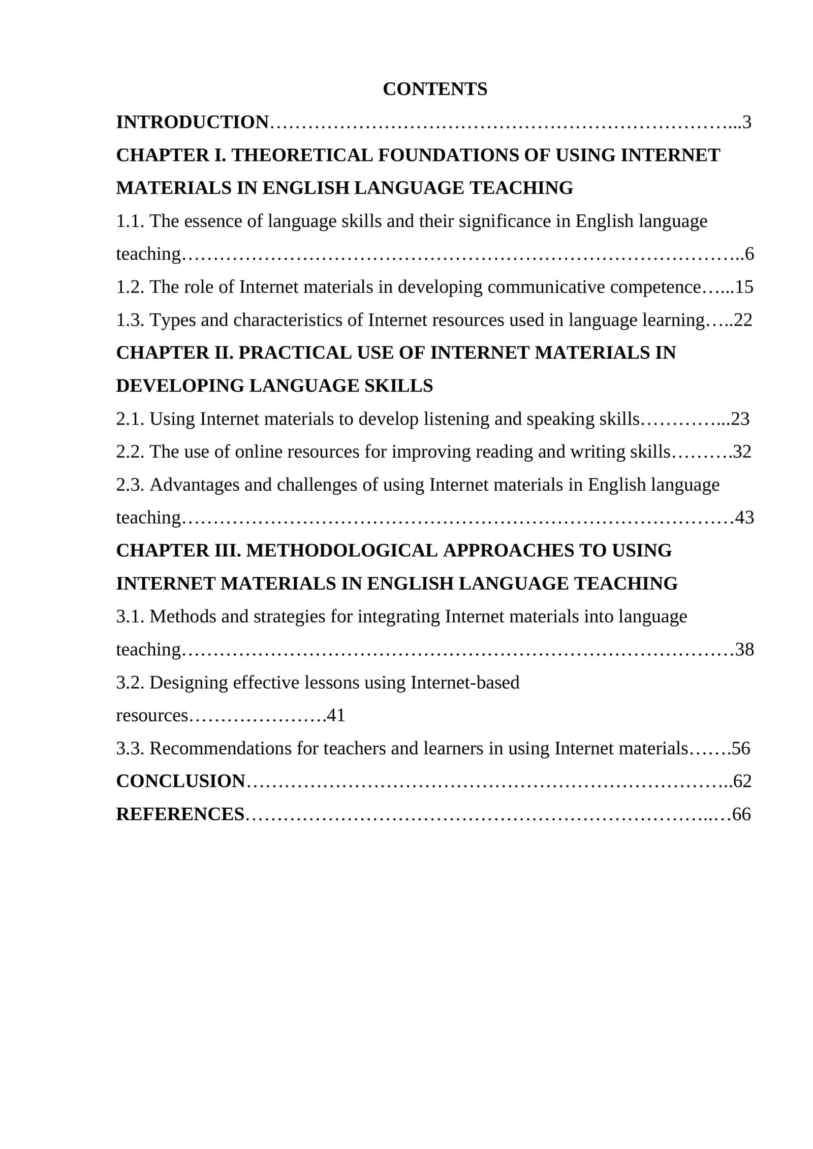 The role of internet materials in english language teaching