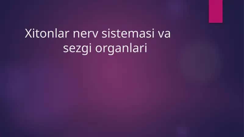 Xitonlarnervsistemasivasezgiorganlari