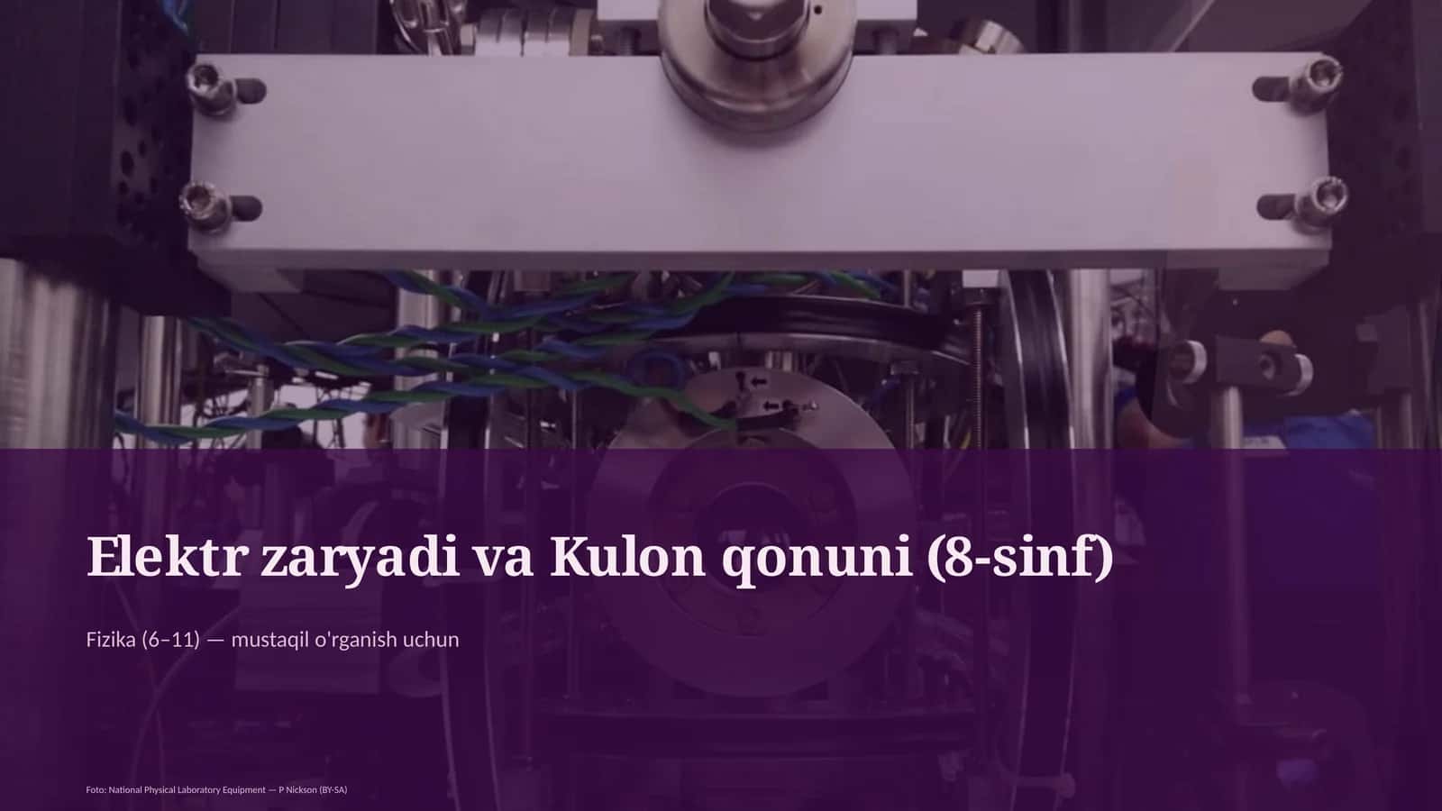 Elektr zaryadi va Kulon qonuni (8-sinf)