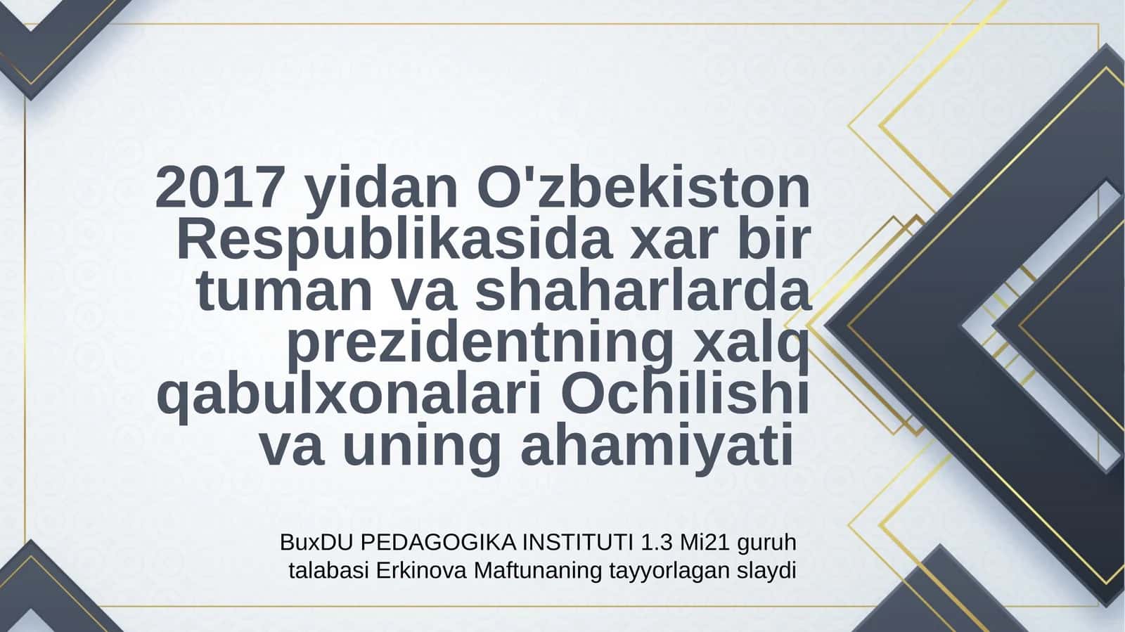 Xalqqabulxonalari O'zbekiston Respublikasi Prezidentining to'g'risida