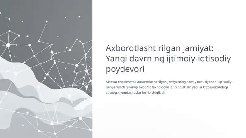 Axborotlashtirilgan jamiyat