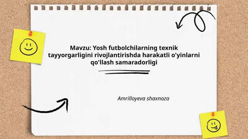 Harakatli O'yinlar va Futbolchilarning Texnik Tayyorgarligi