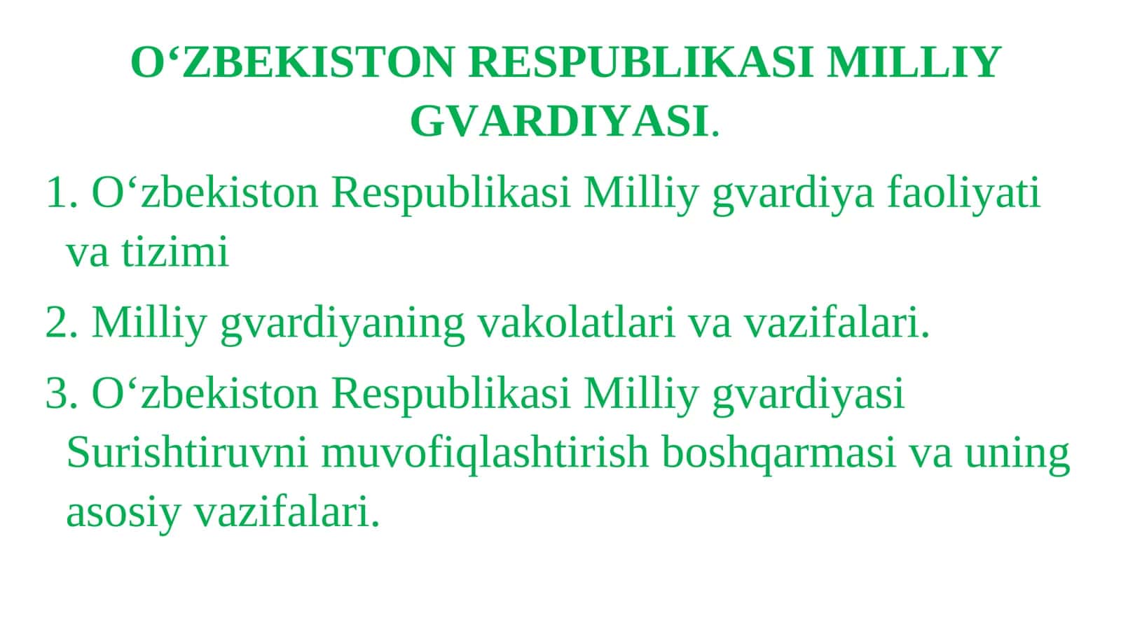 O‘zbekiston Respublikasi Milliy gvardiyasi