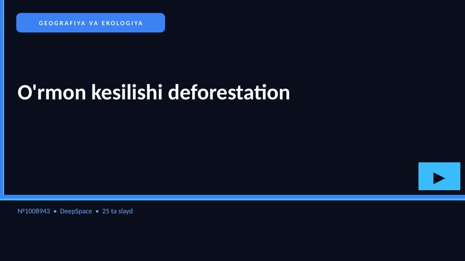GEOGRAFIYA VA EKOLOGIYA