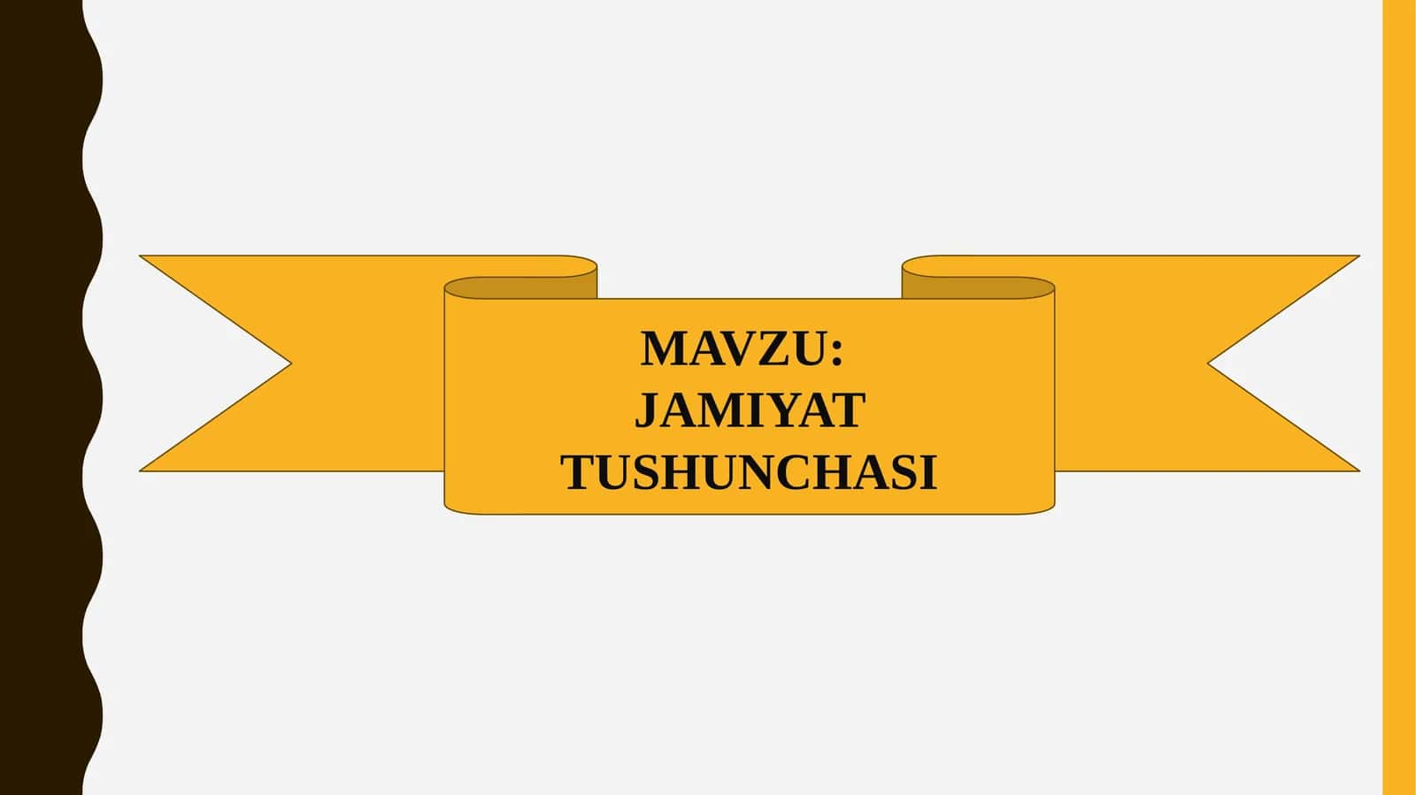 Jamiyat Tushunchasi