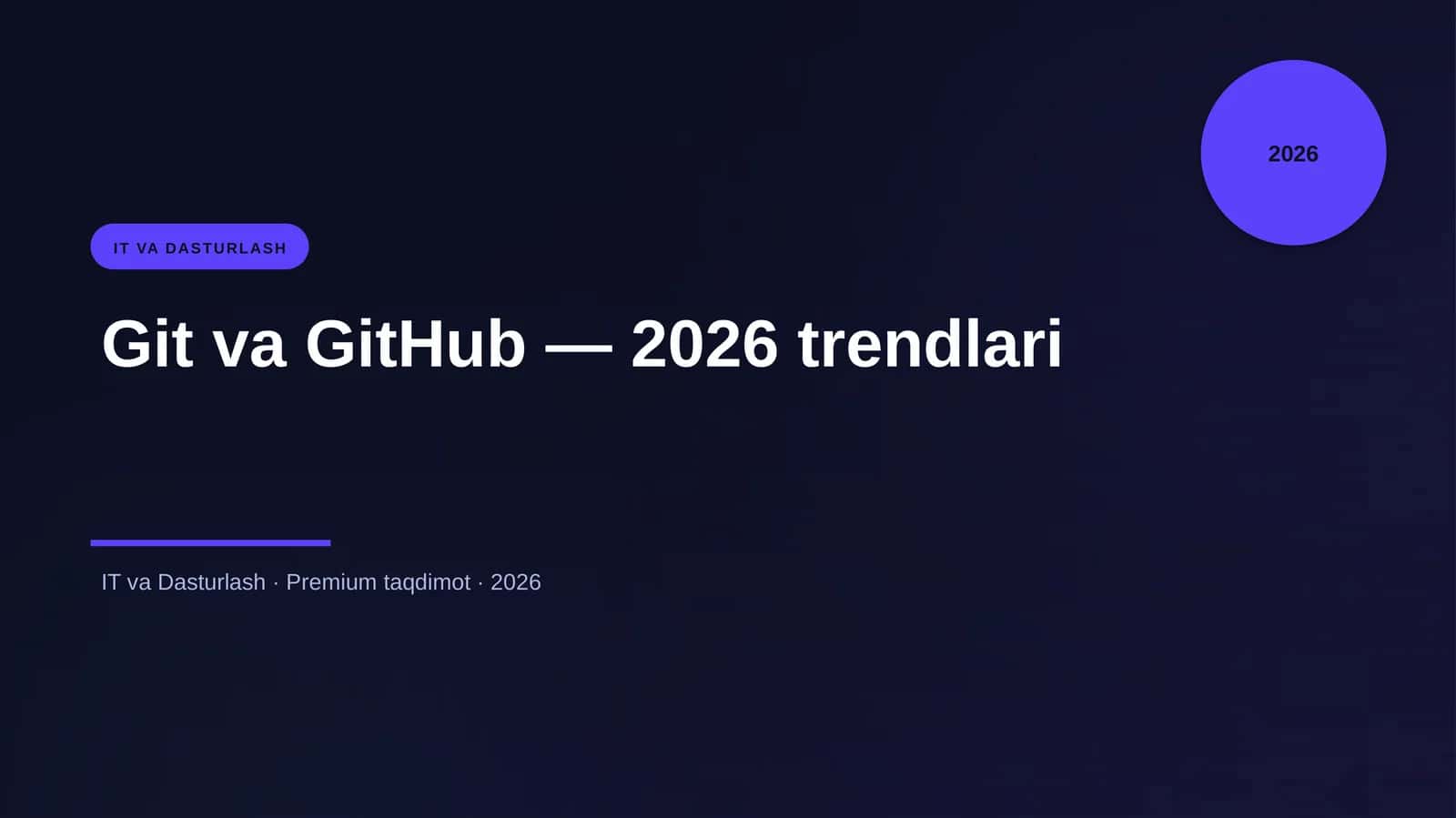 Git va GitHub — 2026 trendlari