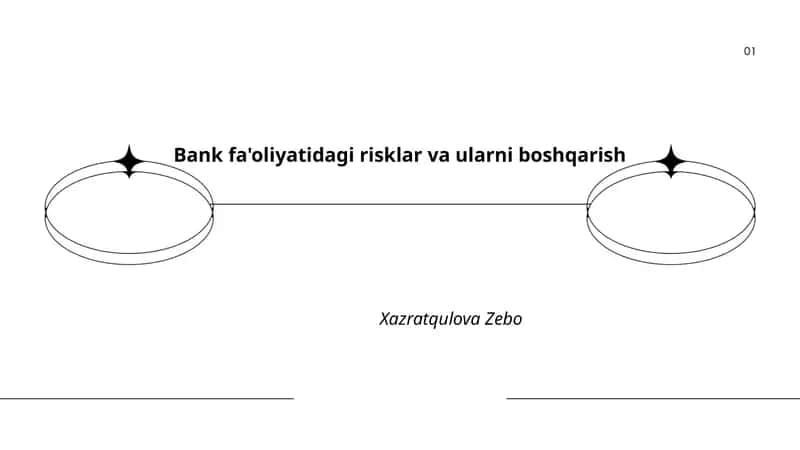 Bank fa'oliyatidagi risklar va ularni boshqarish