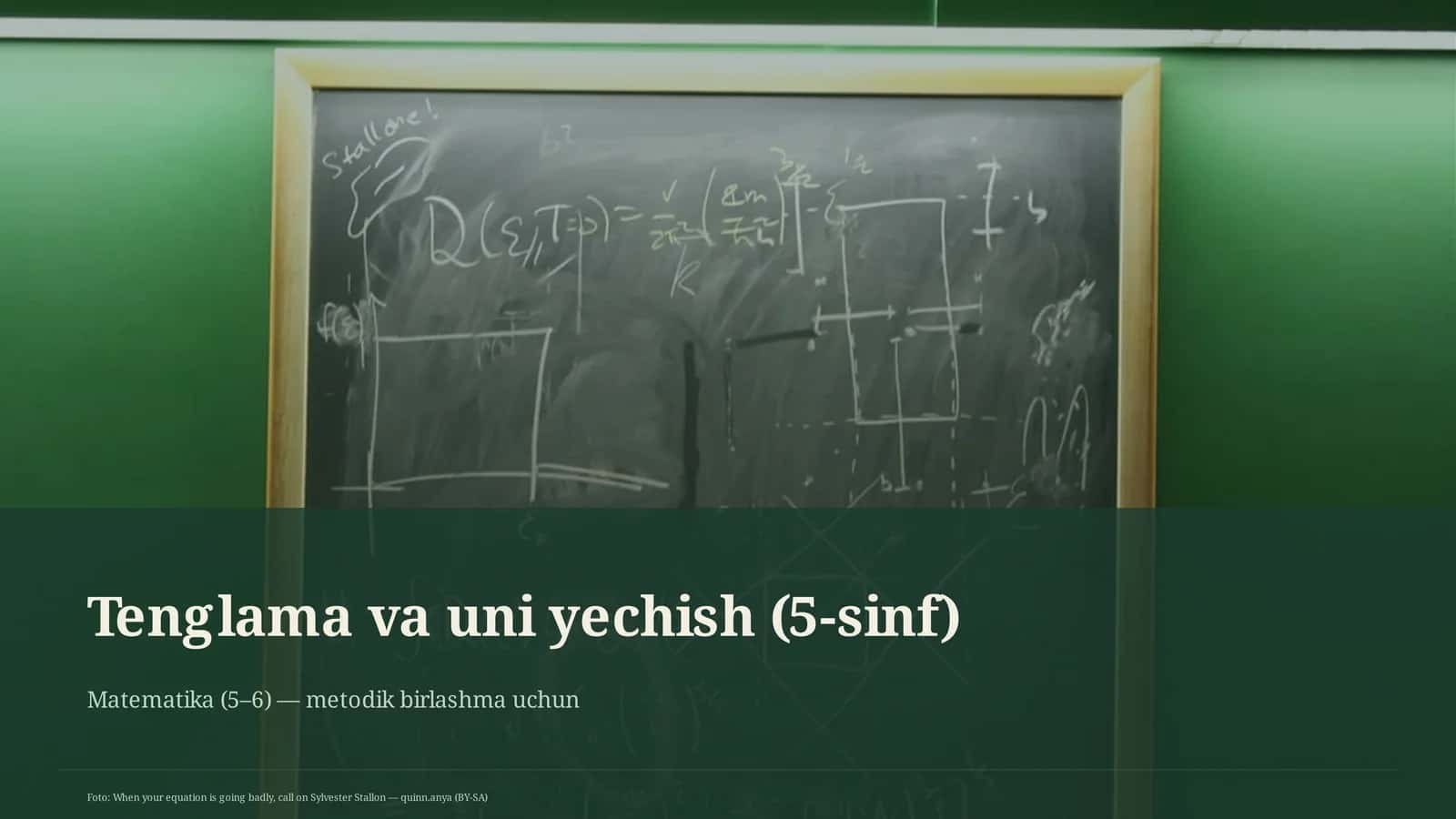 Tenglama va uni yechish (5-sinf)