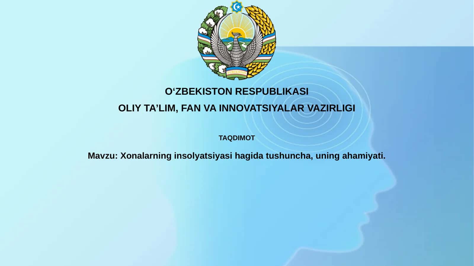 Xonalarning insolyatsiyasi