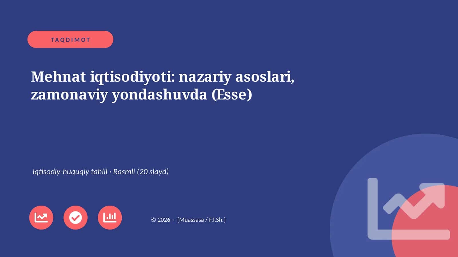 Mehnat iqtisodiyoti: nazariy asoslari, zamonaviy yondashuvda (Esse)