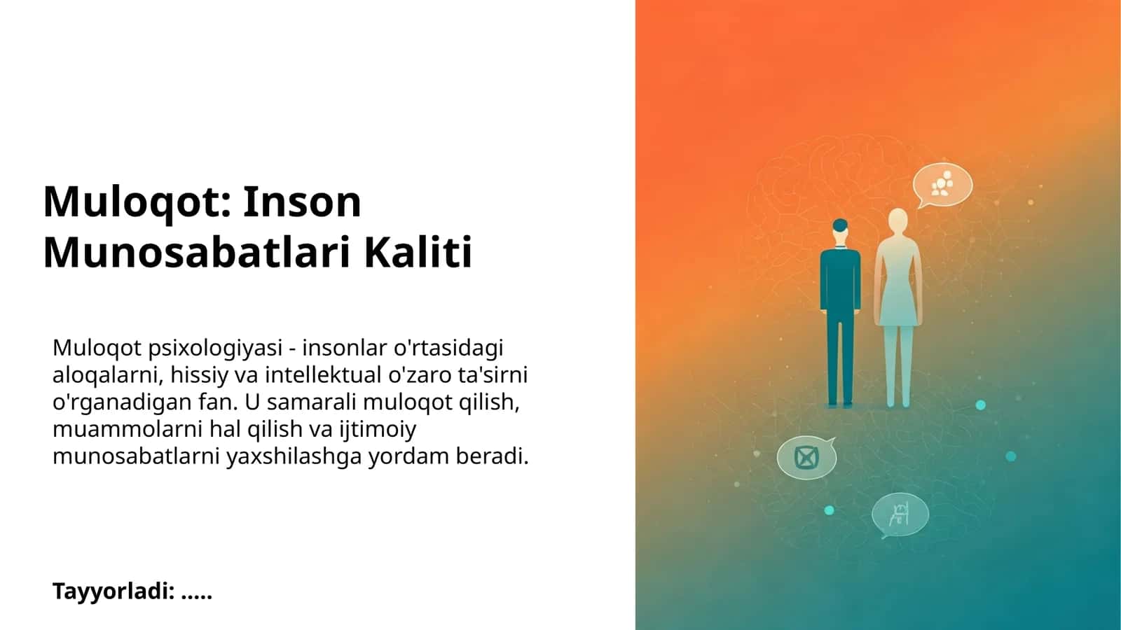 Muloqot: Inson Munosabatlari Kaliti