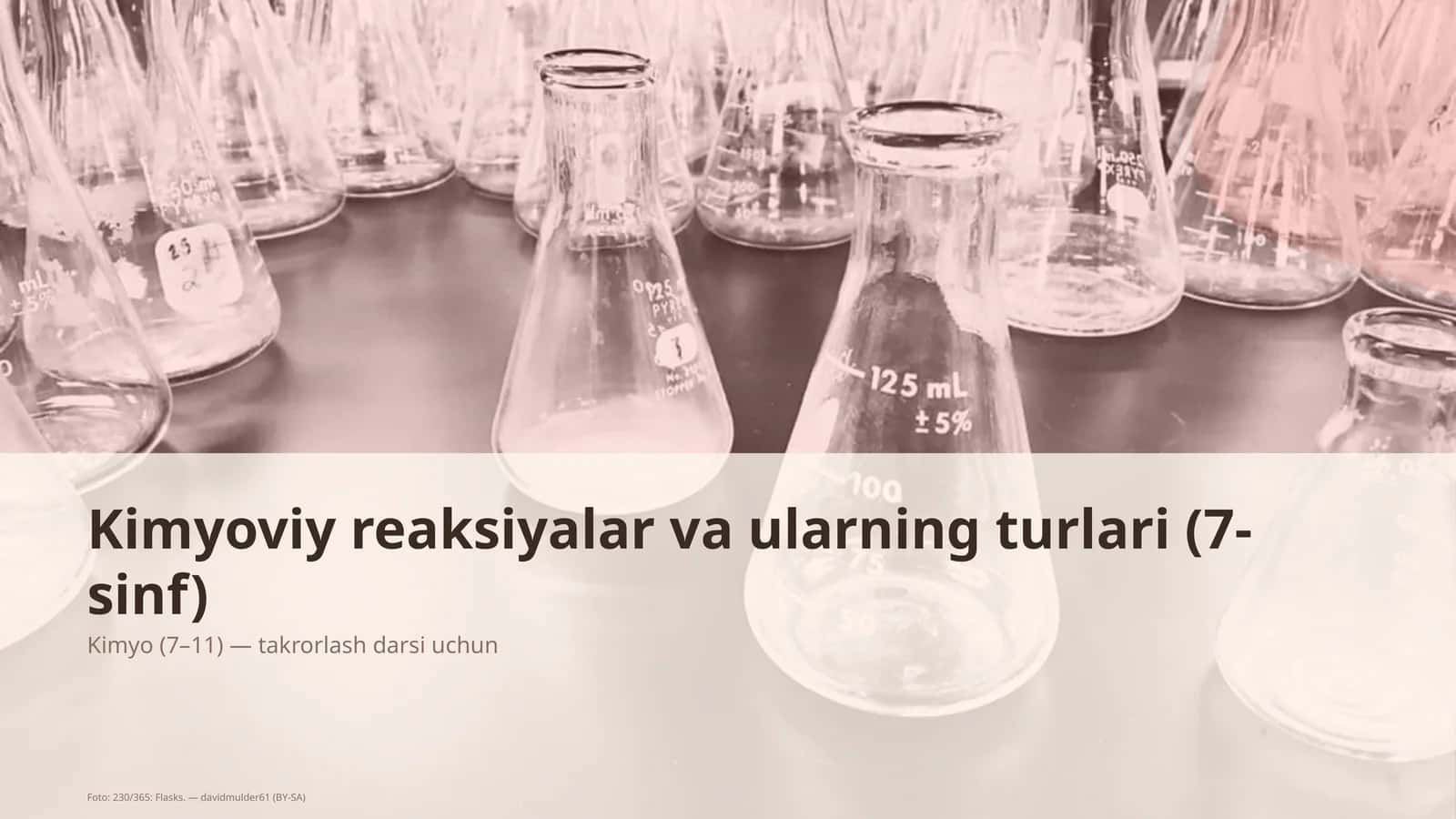 Kimyoviy reaksiyalar va ularning turlari (7-sinf)