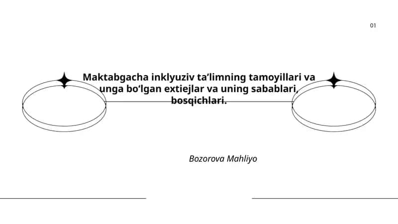 Maktabgacha inklyuziv ta’limning tamoyillari va unga bo‘lgan extiejlar va uning sabablari