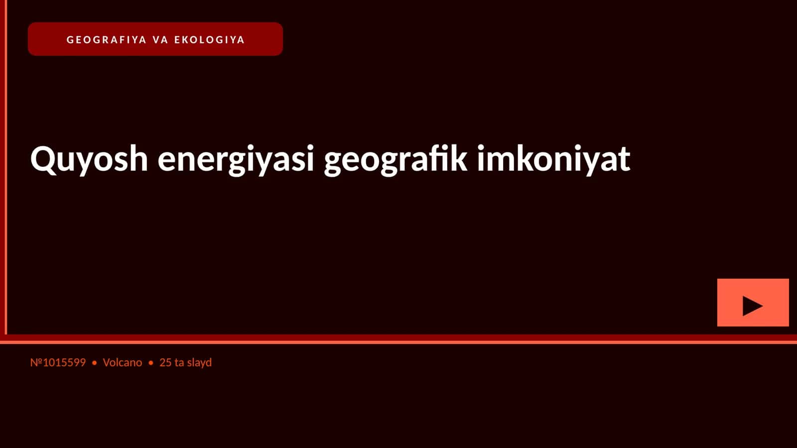 Quyosh energiyasi geografik imkoniyat