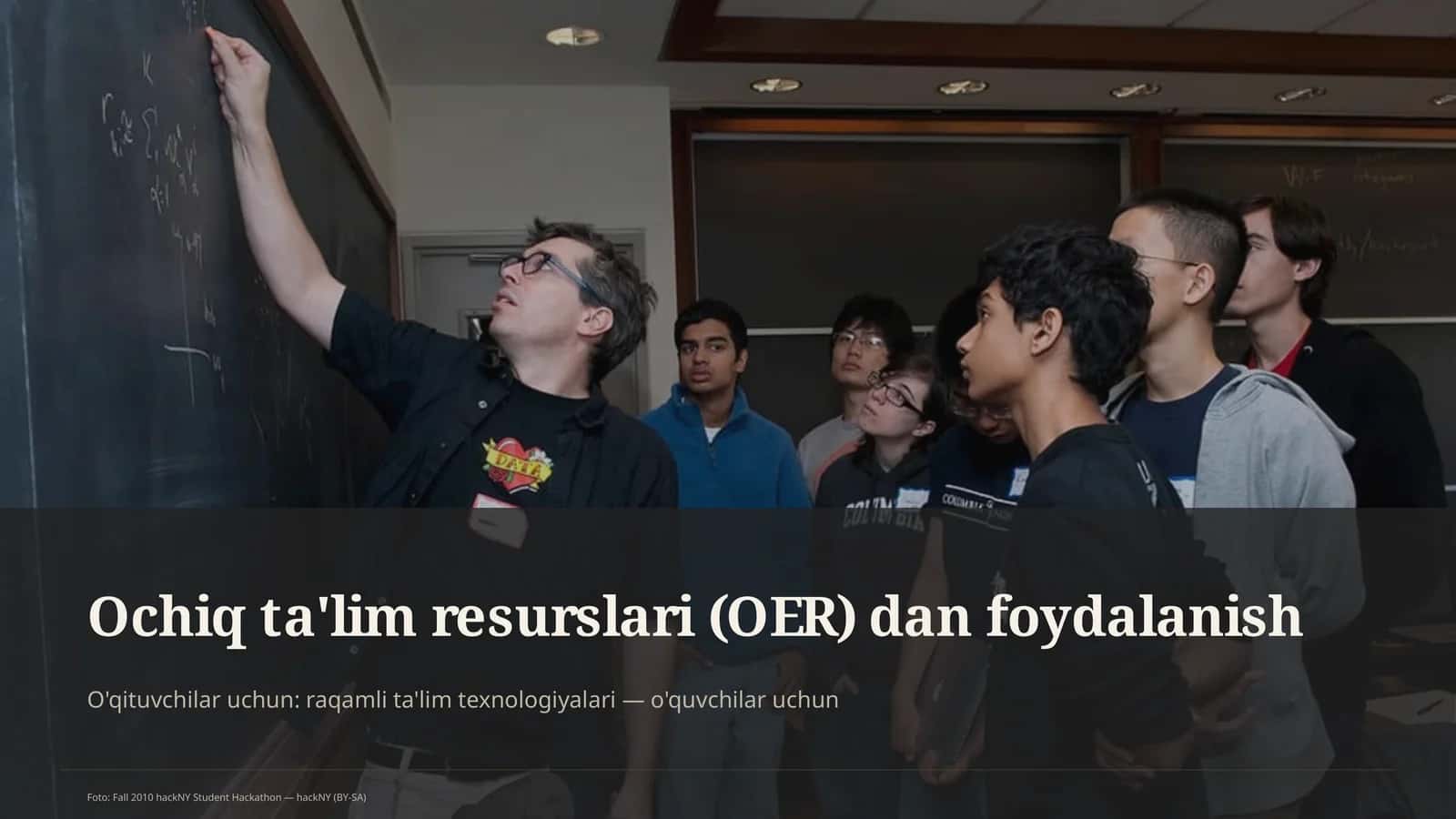 Ochiq ta'lim resurslari (OER) dan foydalanish