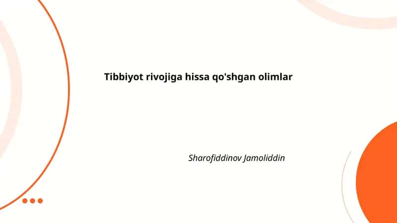 Ibn Sino va Tibbiyot