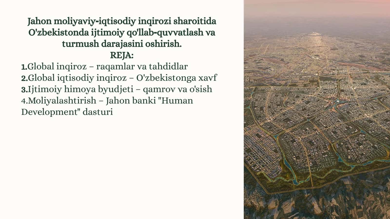 Global inqiroz – raqamlar va tahdidlar