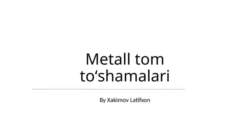 Metall to'shak ramkalar